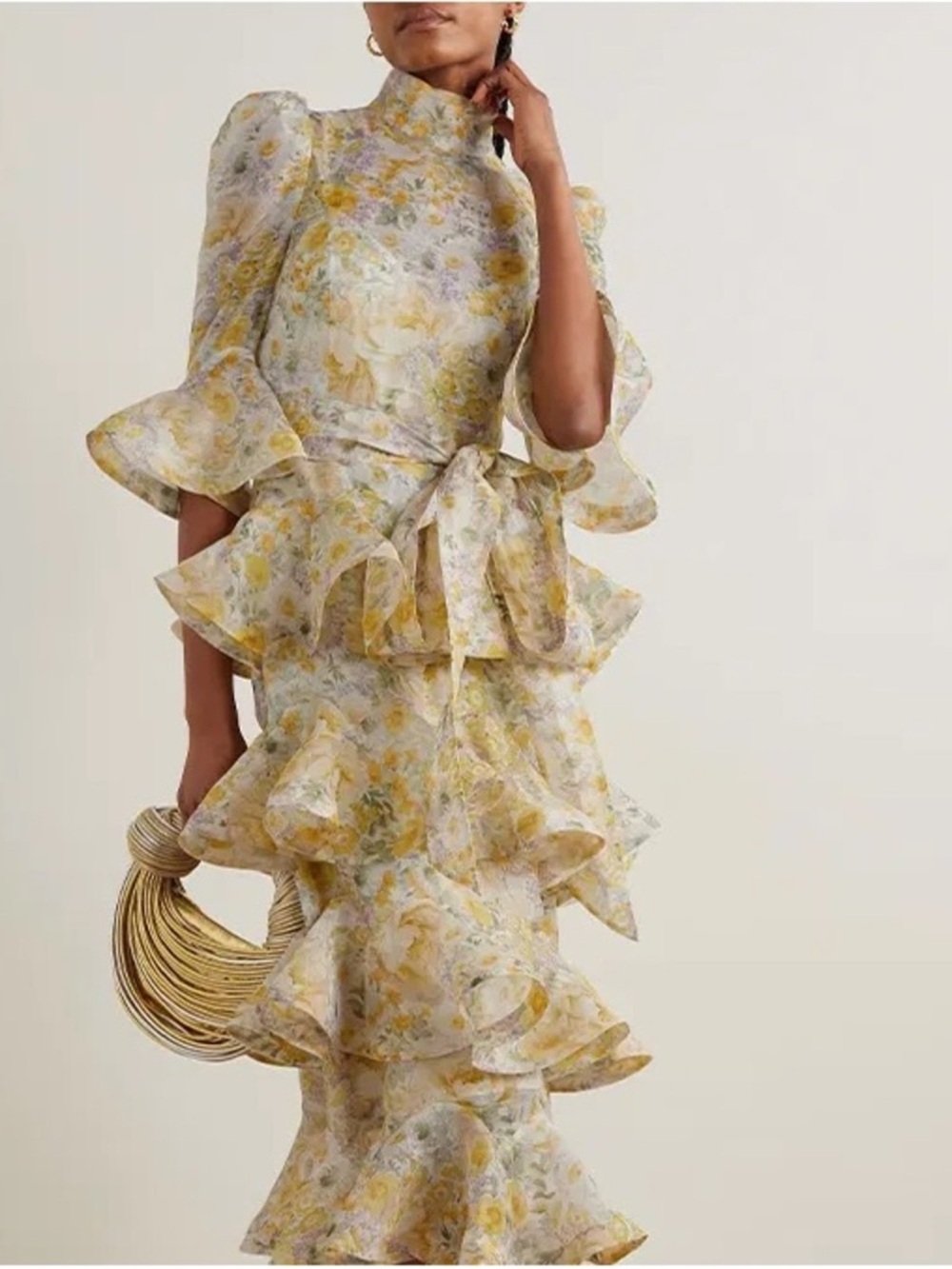 Zimmermann Aliane Harmony Tiered Midi Dress in Linen
